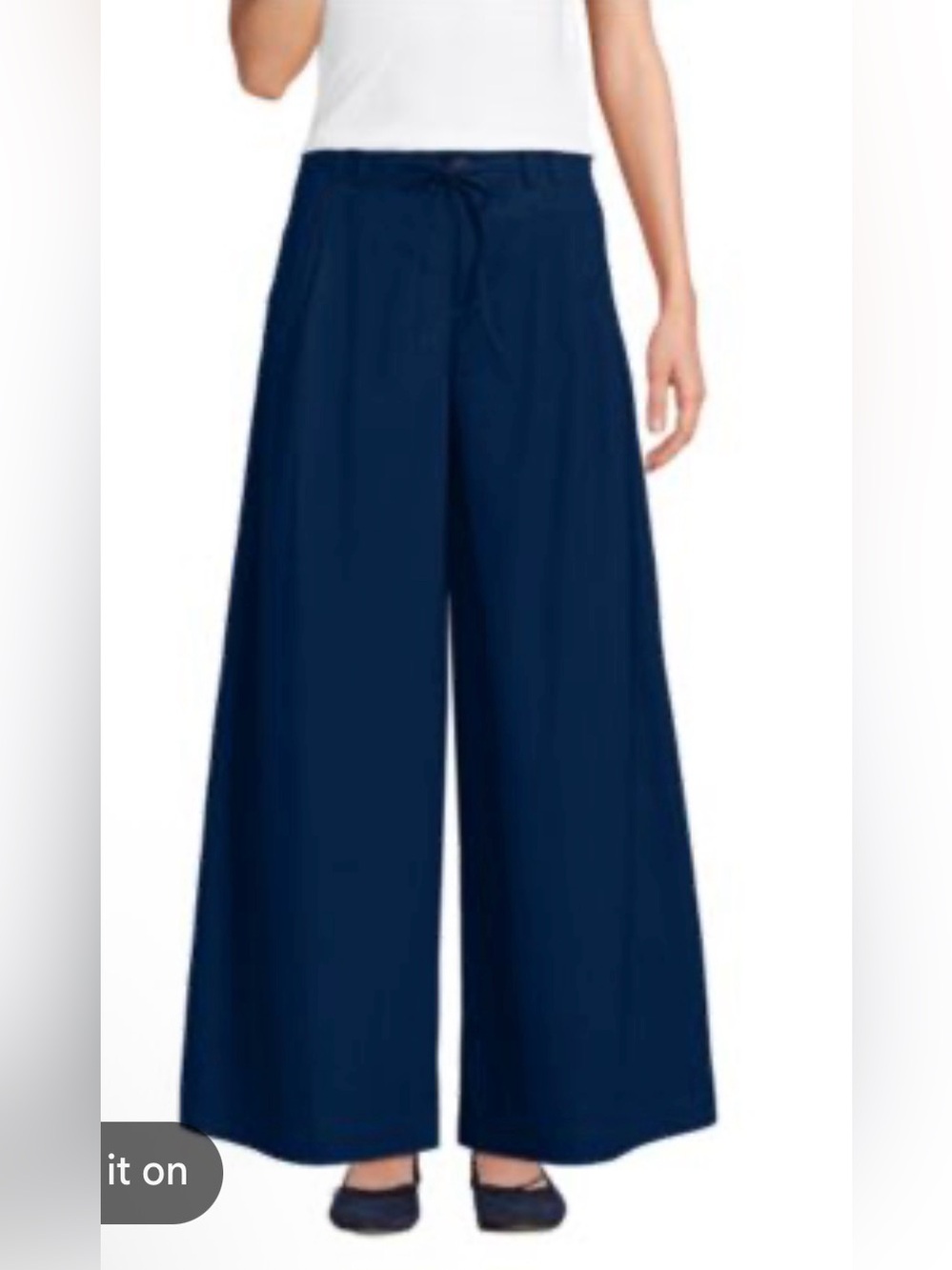 Land’s End Wide Leg Navy Pants